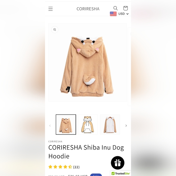 coriresha Sweaters - Shiba Inu velvet hoodie